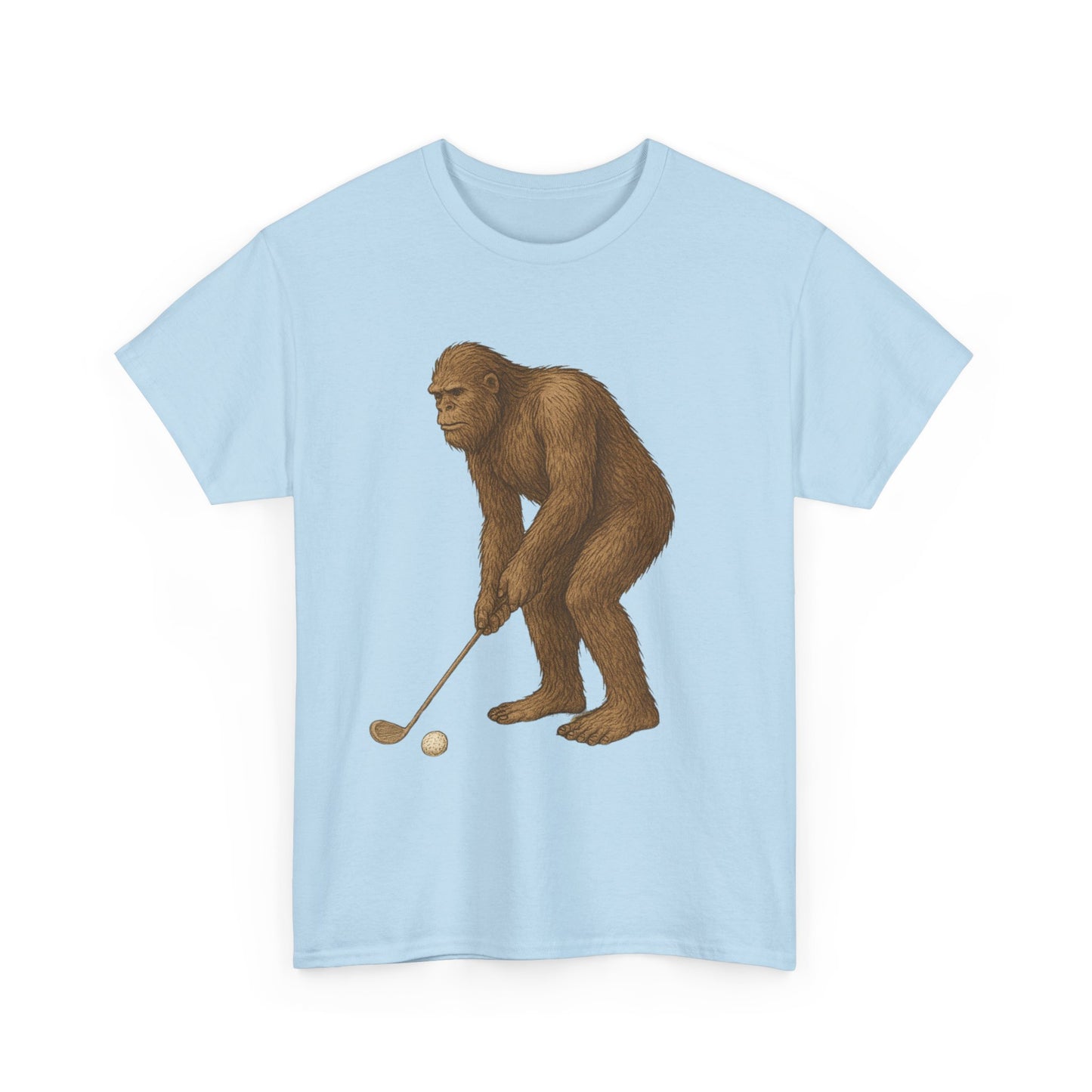 Golfing Bigfoot Cotton T-shirt