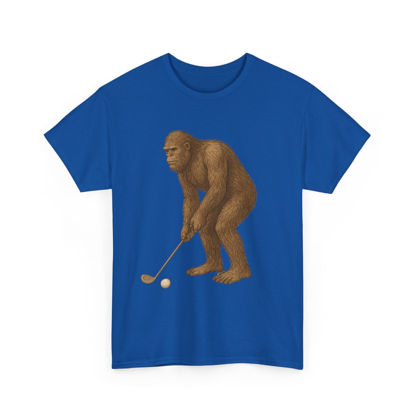 Golfing Bigfoot Cotton T-shirt
