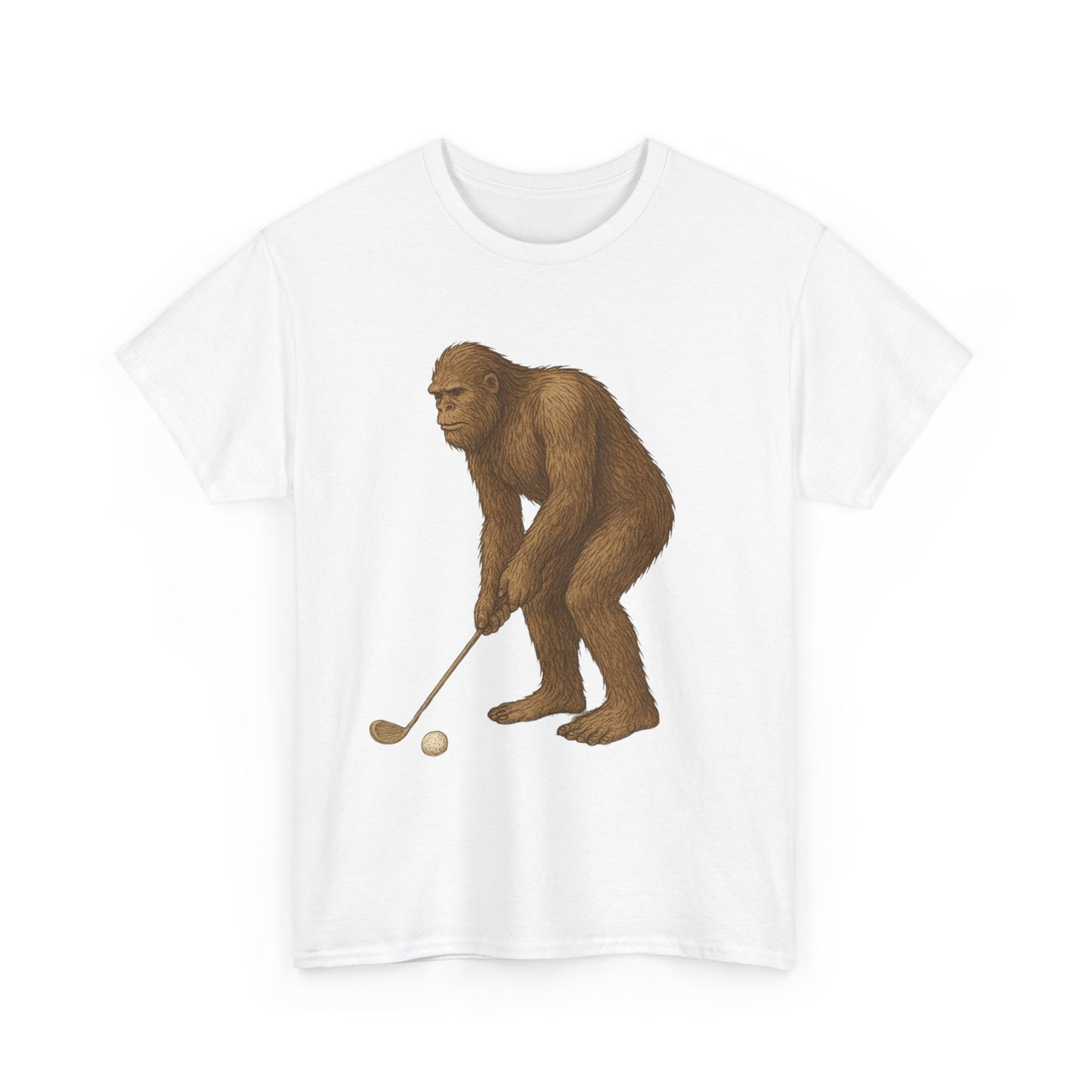 Golfing Bigfoot Cotton T-shirt