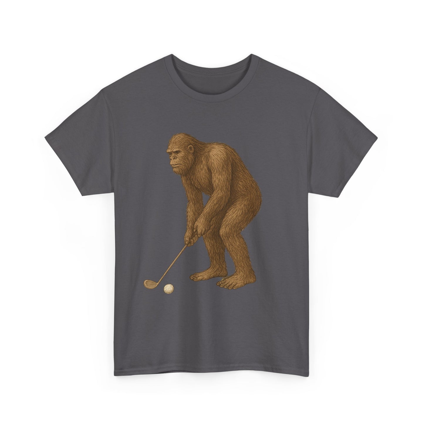 Golfing Bigfoot Cotton T-shirt