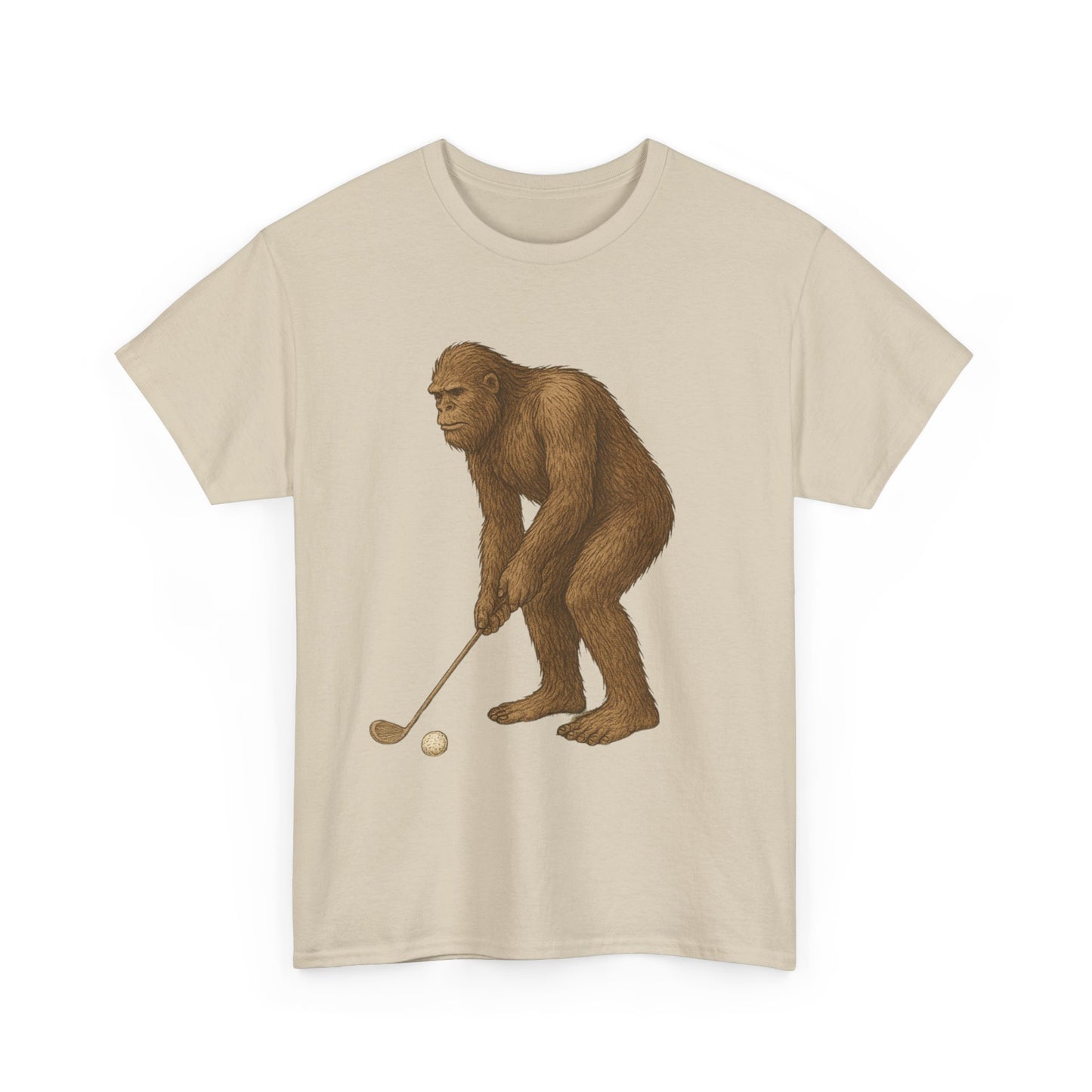 Golfing Bigfoot Cotton T-shirt