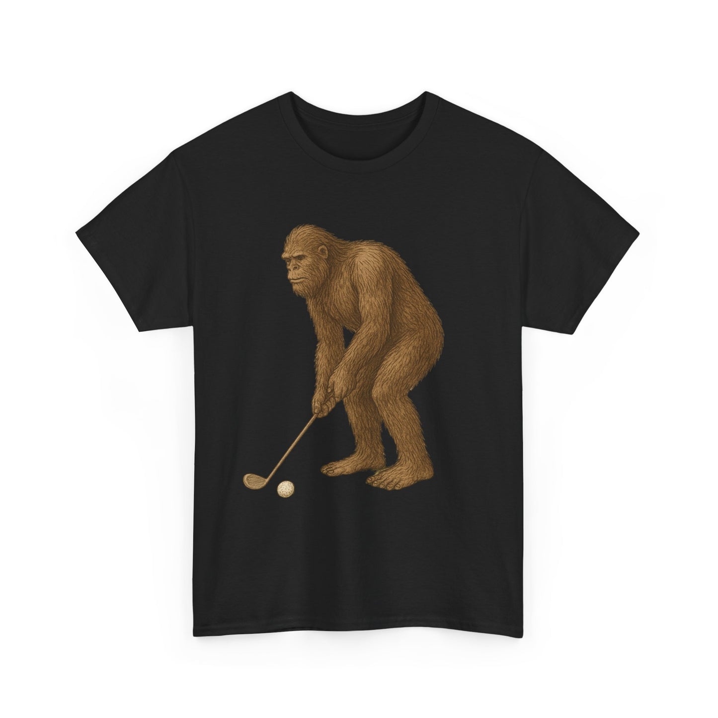 Golfing Bigfoot Cotton T-shirt