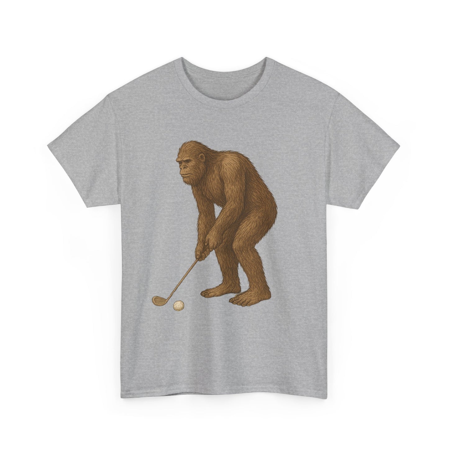 Golfing Bigfoot Cotton T-shirt