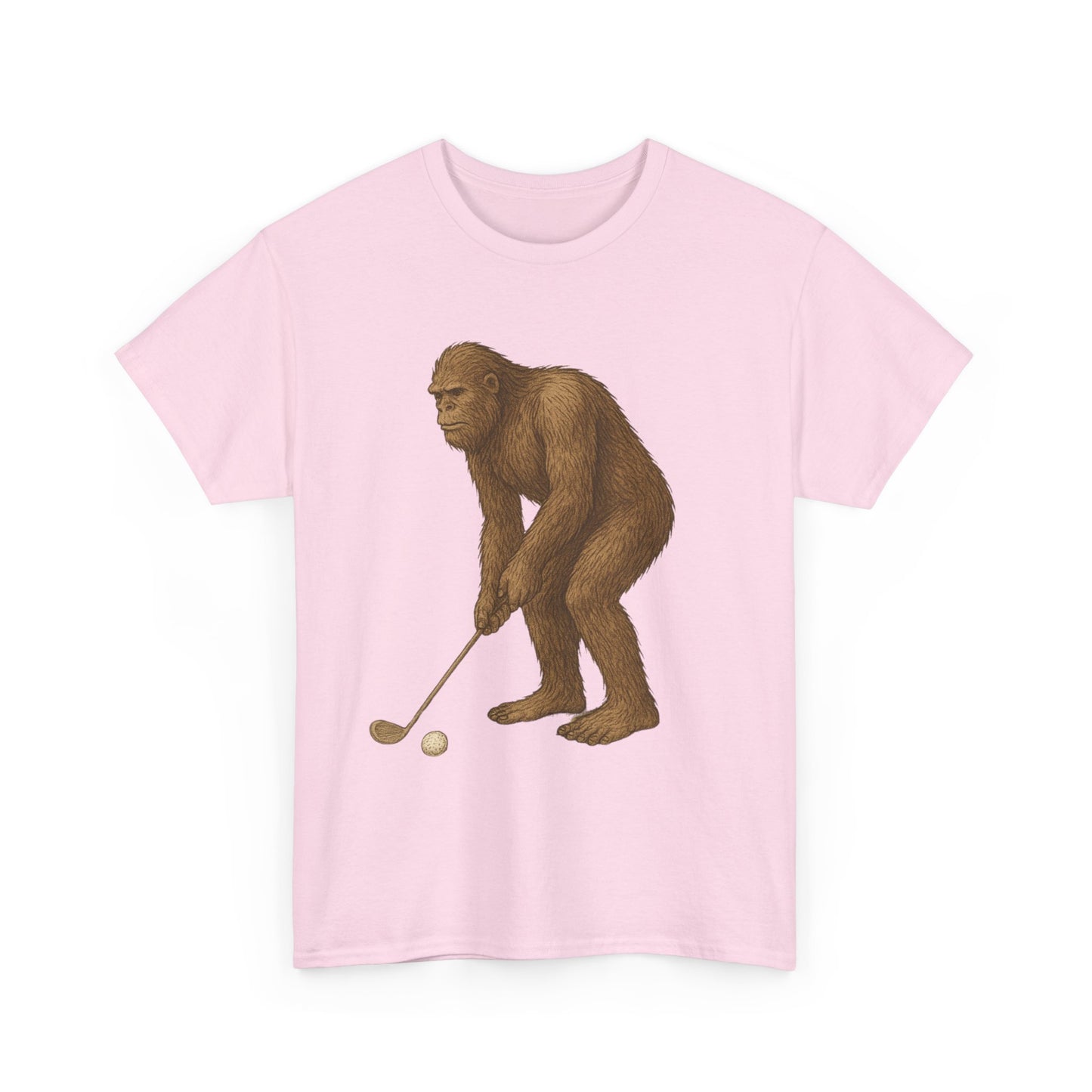 Golfing Bigfoot Cotton T-shirt